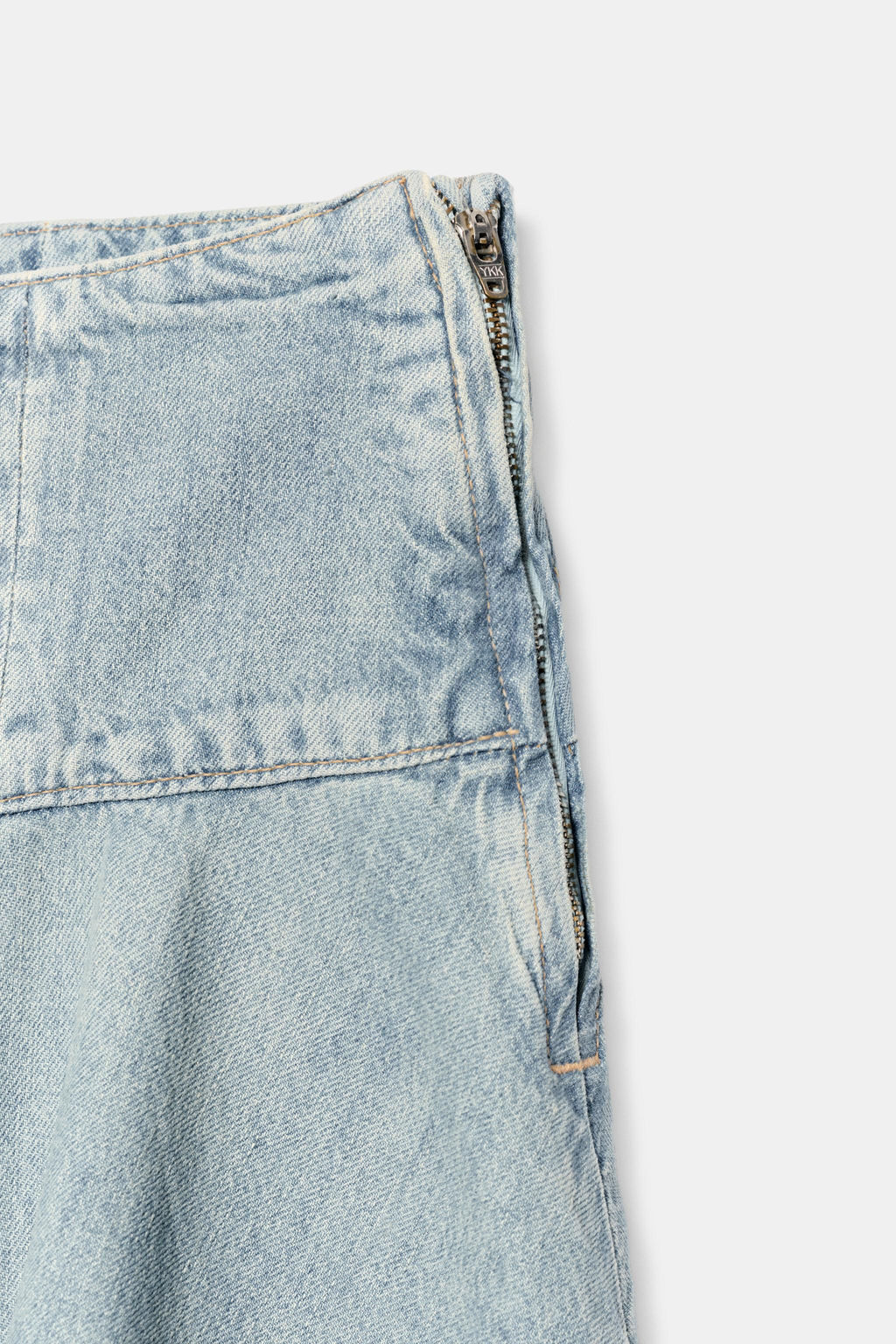 FALDA MIDI DENIM TRF / Azul claro - Zara фото 7