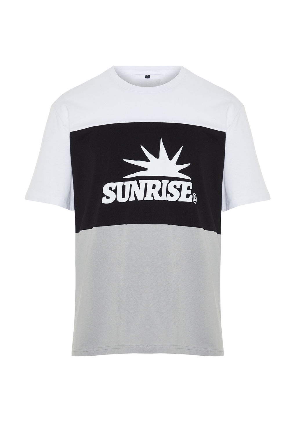 Siyah Oversize/Genis Kesim Yaz? Bask?l? Renk Bloklu %100 Pamuklu K?sa Kol T-Shirt TMNSS24TS00129 - Trendyolmilla фото 7