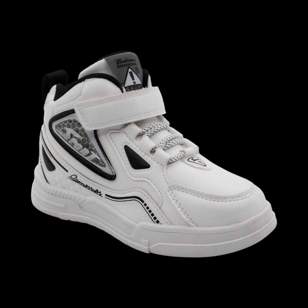 Кроссовки детские высокие В1650-2В белые