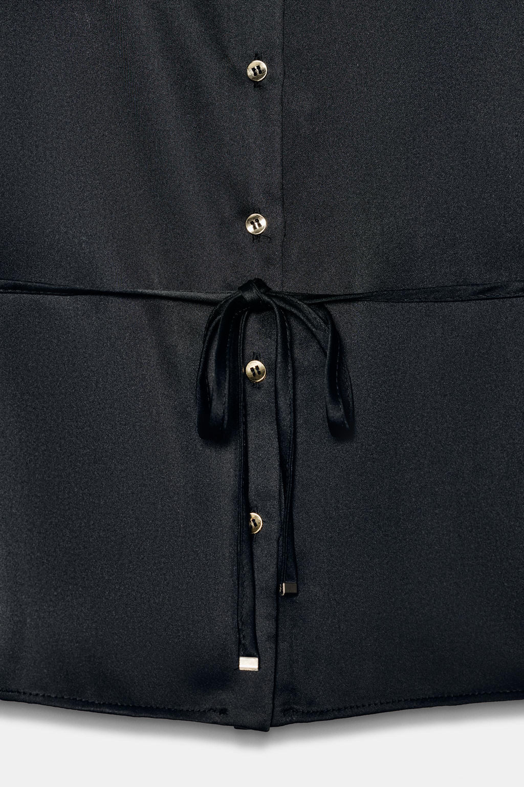 SATIN BLOUSE WITH THIN BELT - Zara фото 8