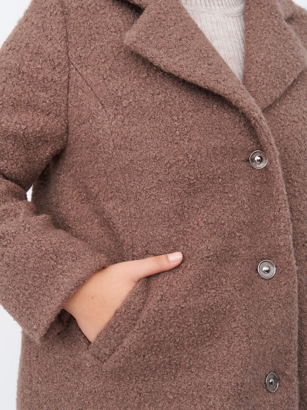 Пальто из букле ZPL13023BRW19 - Артесса фото 8