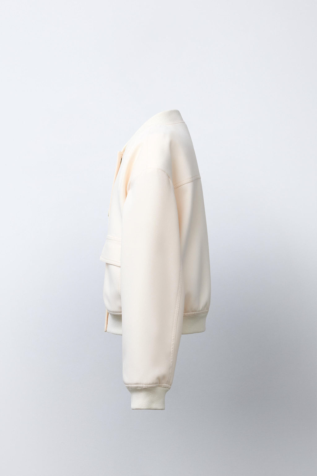 CROPPED BOMBER JACKET WITH SHOULDER PADS - Zara фото 3