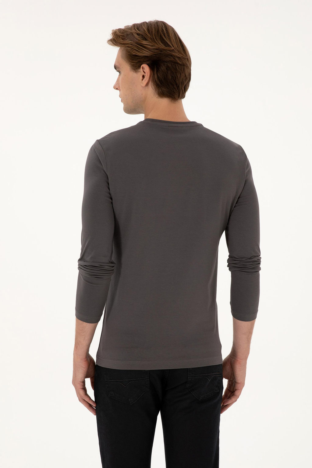 Erkek Gri Basic Sweatshirt Sepette S_rpriz _ndirim - U.s. polo assn фото 5