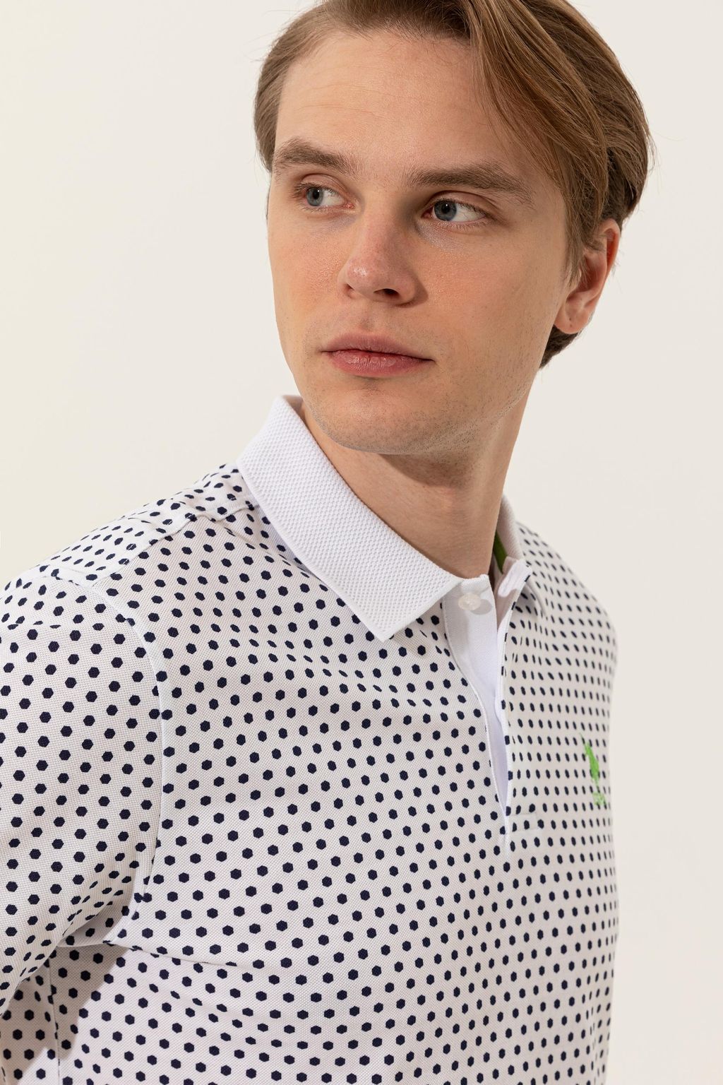 U. S. Polo Assn Мужская темно-синяя футболка с воротником-поло - U.s. polo assn фото 2