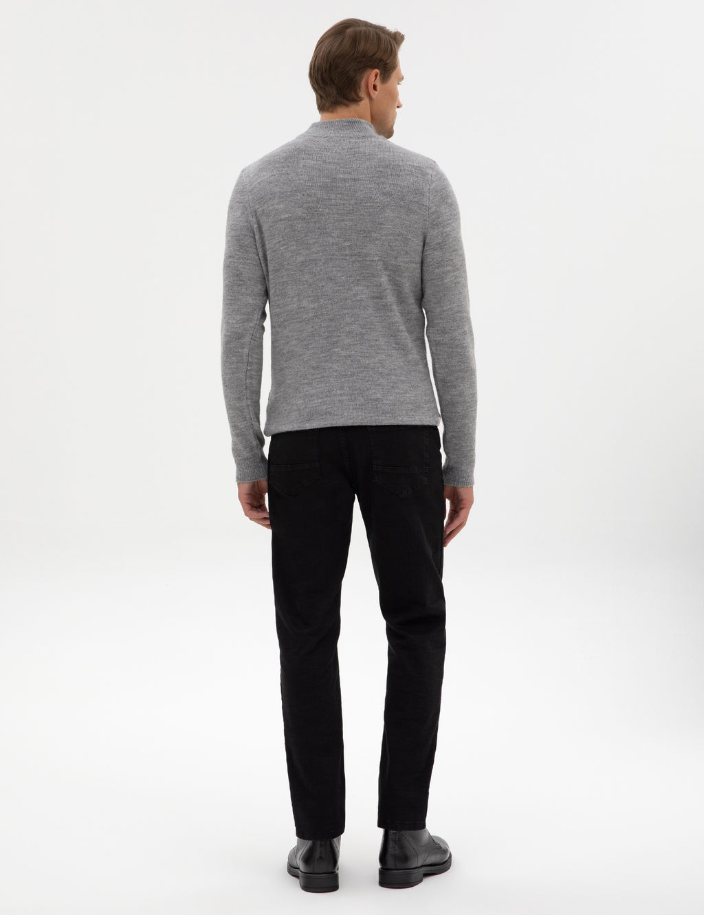 Siyah Straight Fit Jean Pantolon