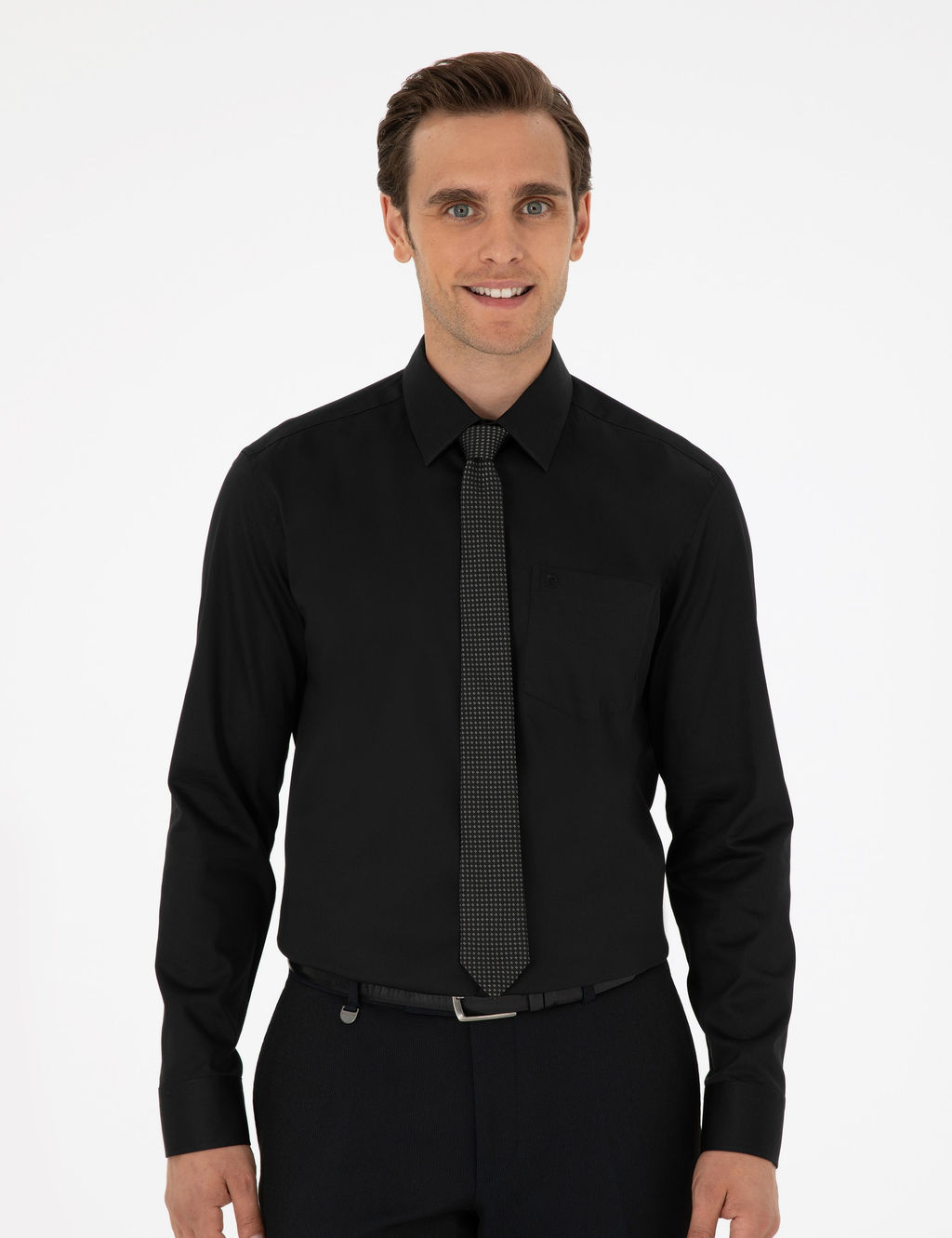 Siyah Regular Fit Uzun Kollu Basic G_mlek - Pierre cardin фото 10