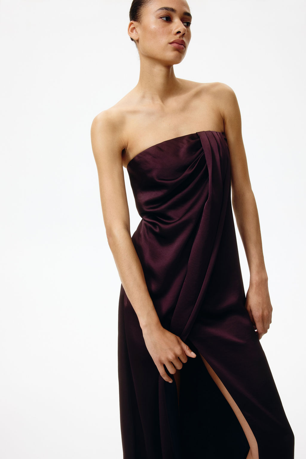 Vestido bandeau de sat?n - H&m фото 2