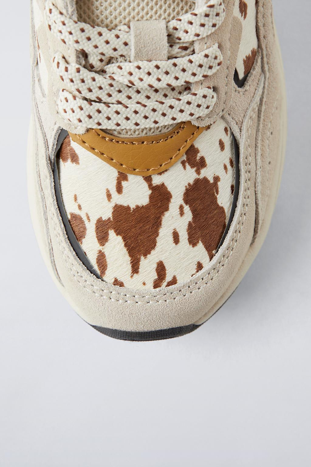 COW LEATHER SNEAKERS - Zara фото 5