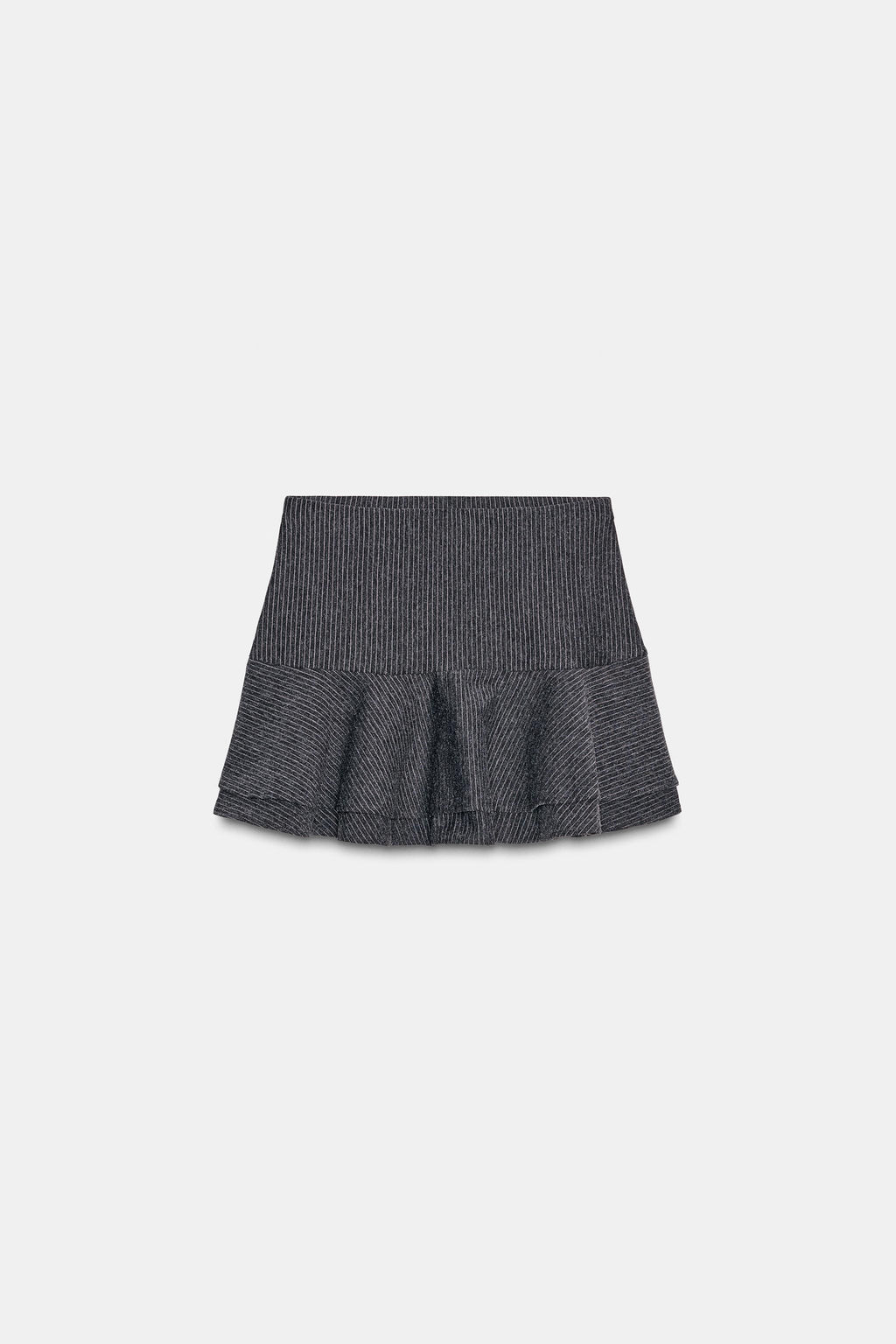 PINSTRIPE RUFFLE MINI SKIRT - Zara фото 6