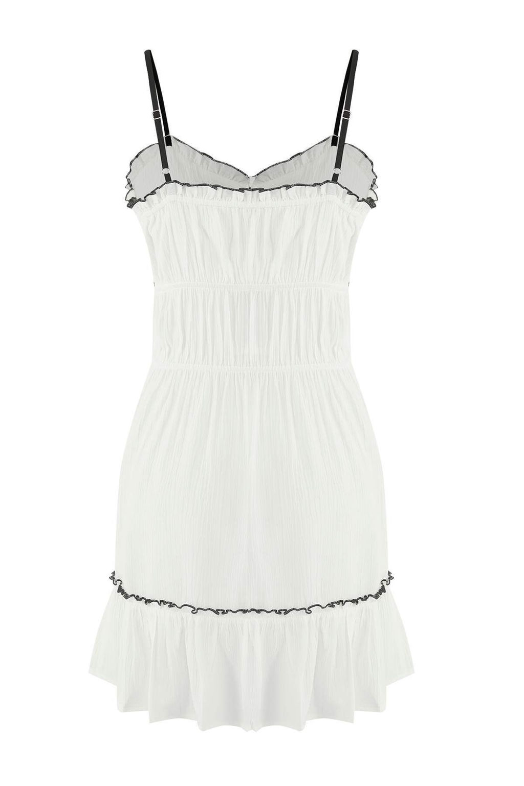 Trendyolmilla Beyaz Dokulu Kurdele Detayl? Biyeli Plaj Elbisesi TBESS25EL00147  фото 6