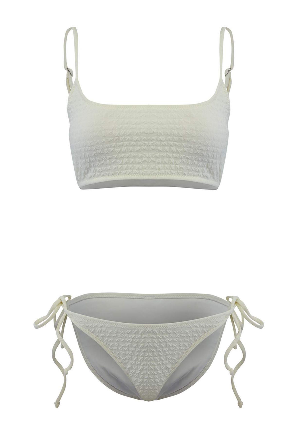 Kahverengi Dokulu Bralette Kapl? Baglama Detayl? Normal Bel Regular Bikini Tak?m? TBESS26BT00092 - Trendyolmilla фото 7