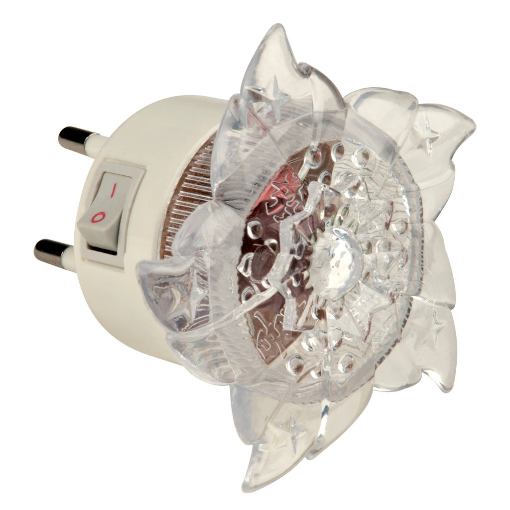 DTL-308-Цветок/RGB/4LED/0,5W Светильник-ночник. Выключатель на корпусе. Блистер - Volpe фото 5