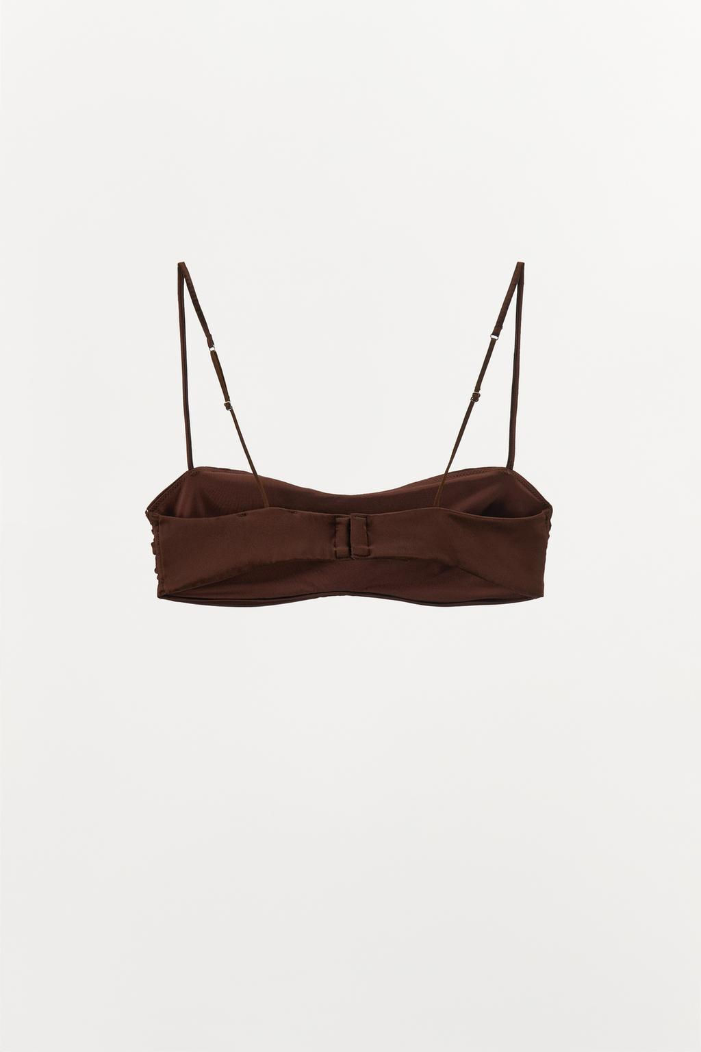 SILK BANDEAU BRALETTE - Zara фото 6