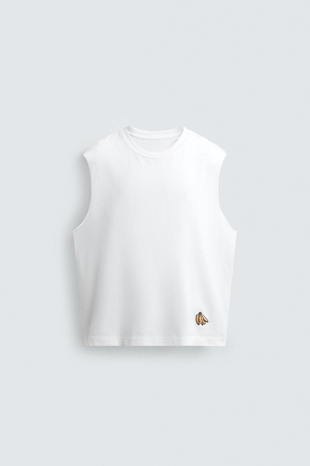 CAMISETA TANK  BORDADO PL?TANOS / Blanco