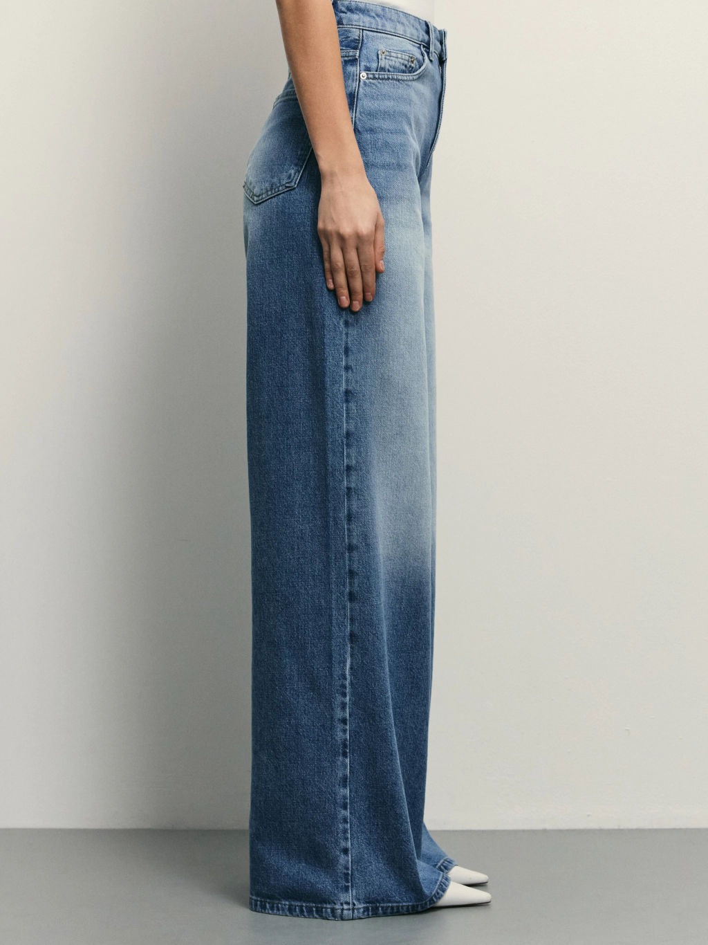 Джинсы ultra wide leg с высокой посадкой / Zarina  фото 3
