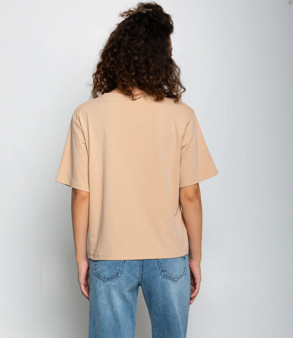 Футболка #КТ1031 (1), бежевый