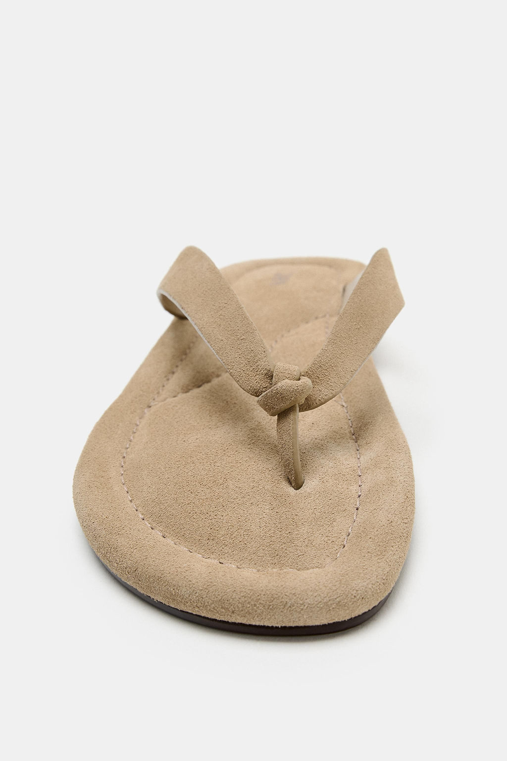 SANDALIA PLANA PIEL / Beige - Zara фото 4