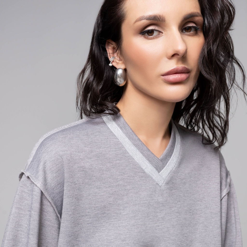 Свитшот со швами наружу, Успех в руках (серый) - Charutti фото 3