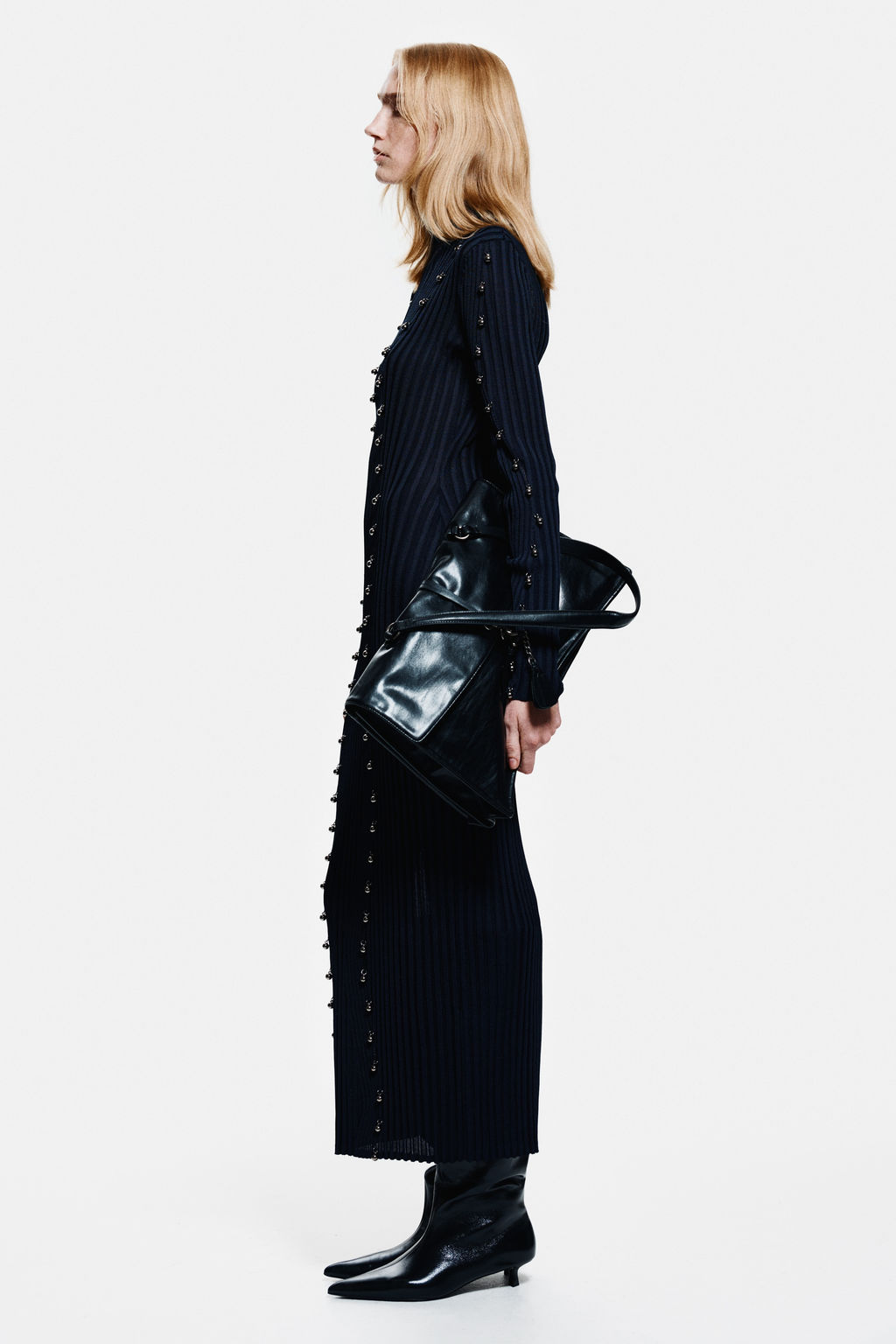 Vestido en punto de canal? con cuentas - H&m фото 4
