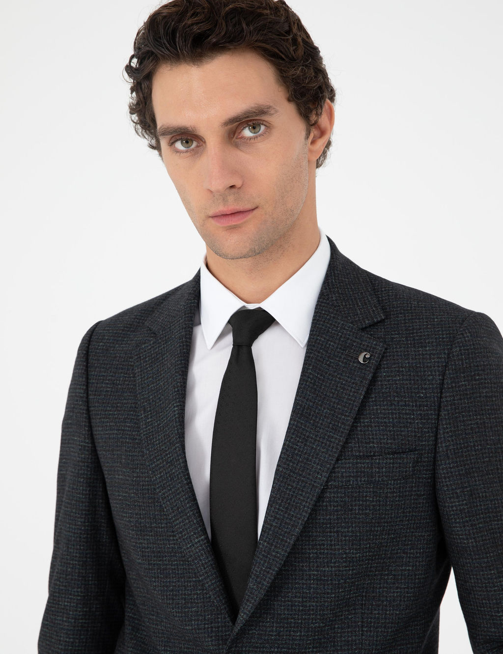 Костюм приталенного кроя темно-хаки - Cacharel фото 2