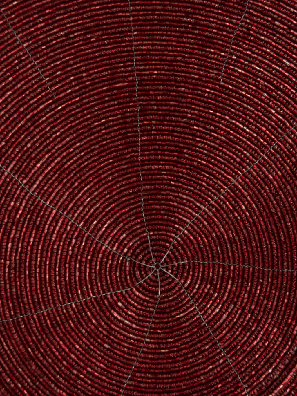 Салфетка под приборы, 36 см, бисер, круглая, красная, Bijou - Anna lafarg фото 3