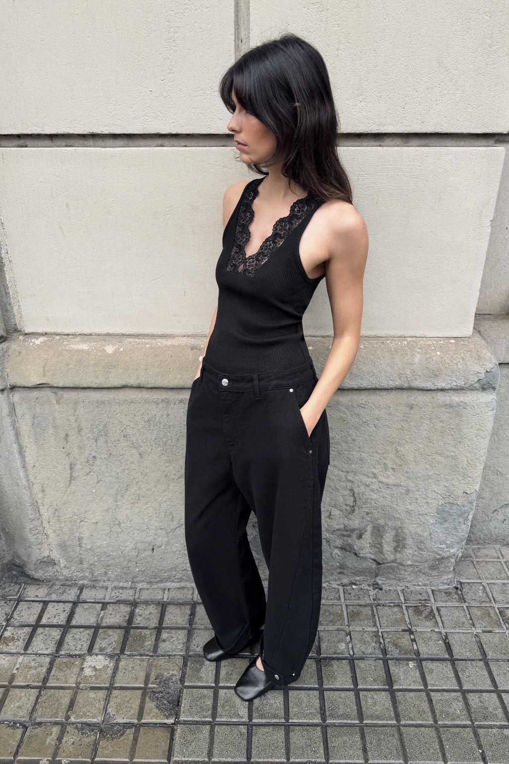 RIBBED LACE T-SHIRT - Zara фото 7