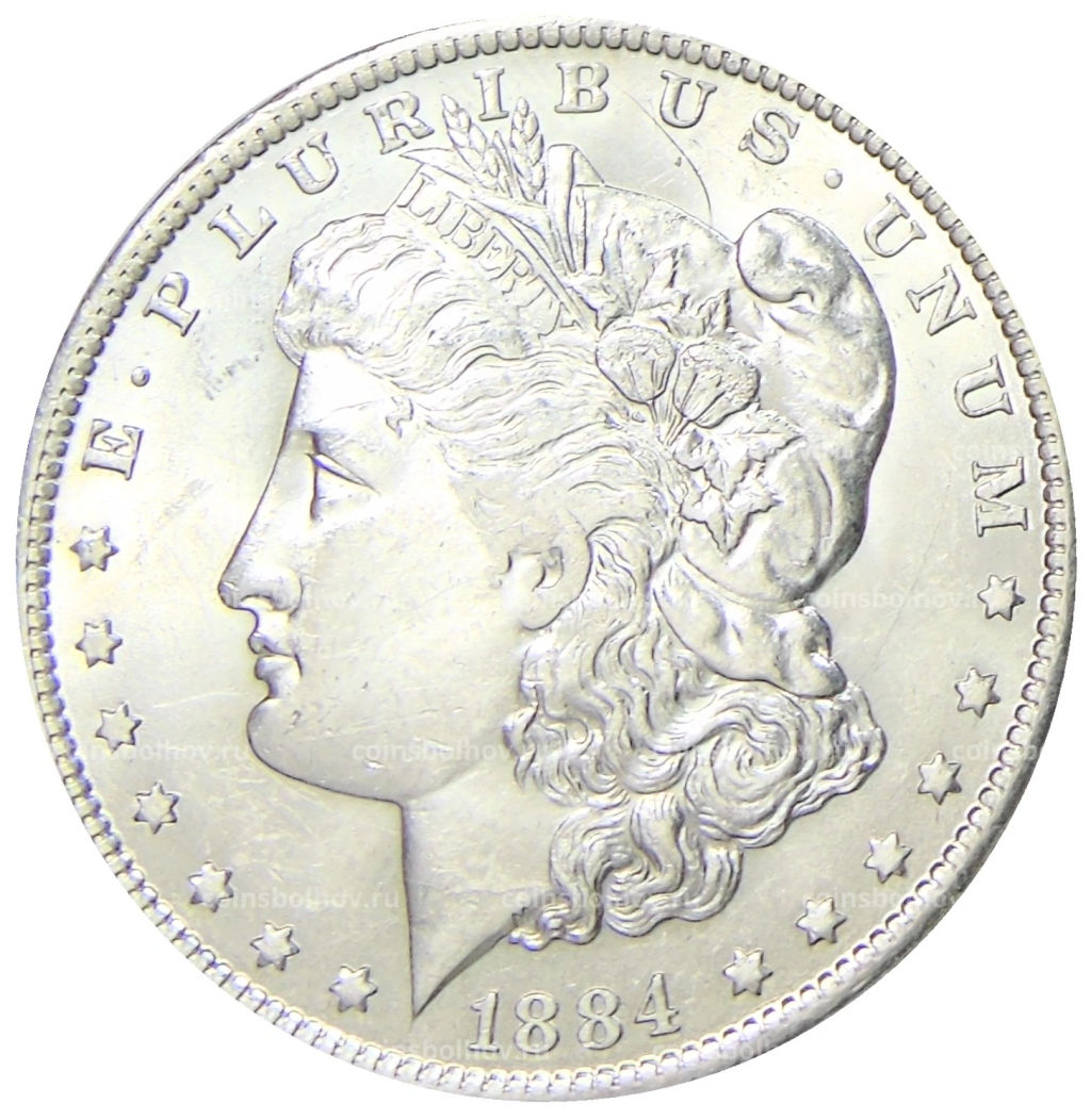 1 доллар 1884 года O США Доллар Моргана