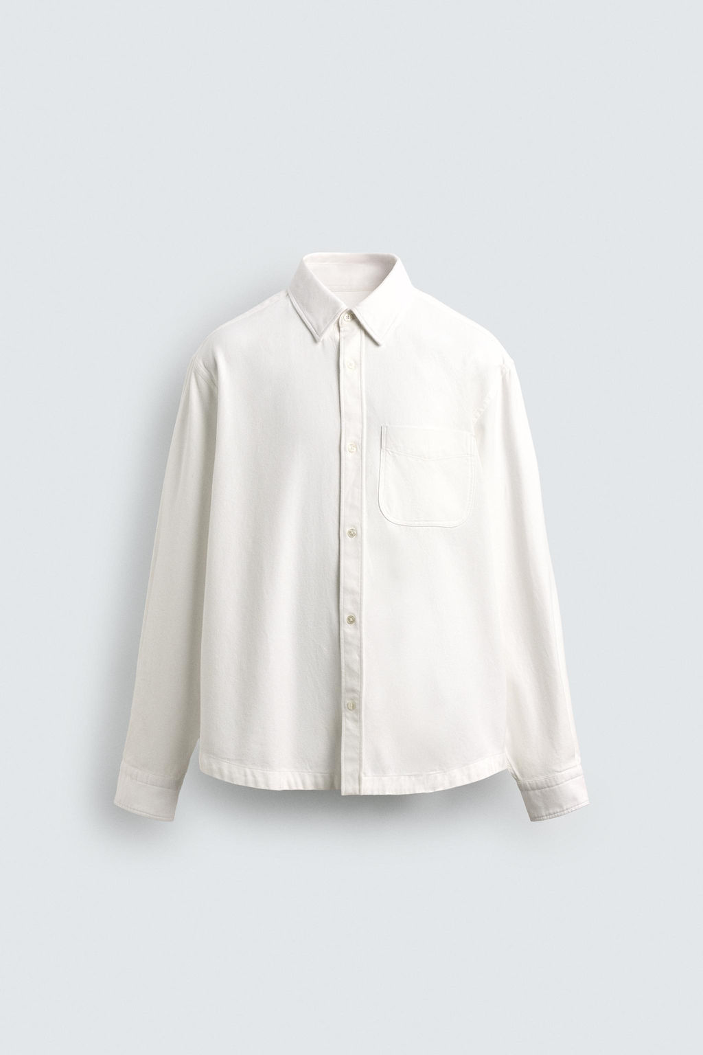 TEXTURED SHIRT WITH POCKET - Zara фото 7