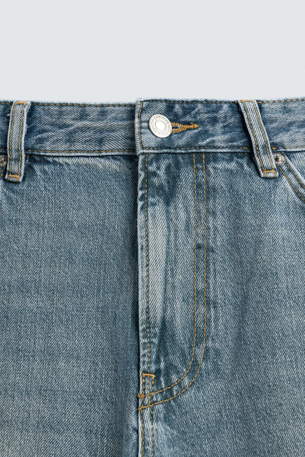 JEANS RELAXED BARREL FIT / Azul / Verde - Zara фото 3