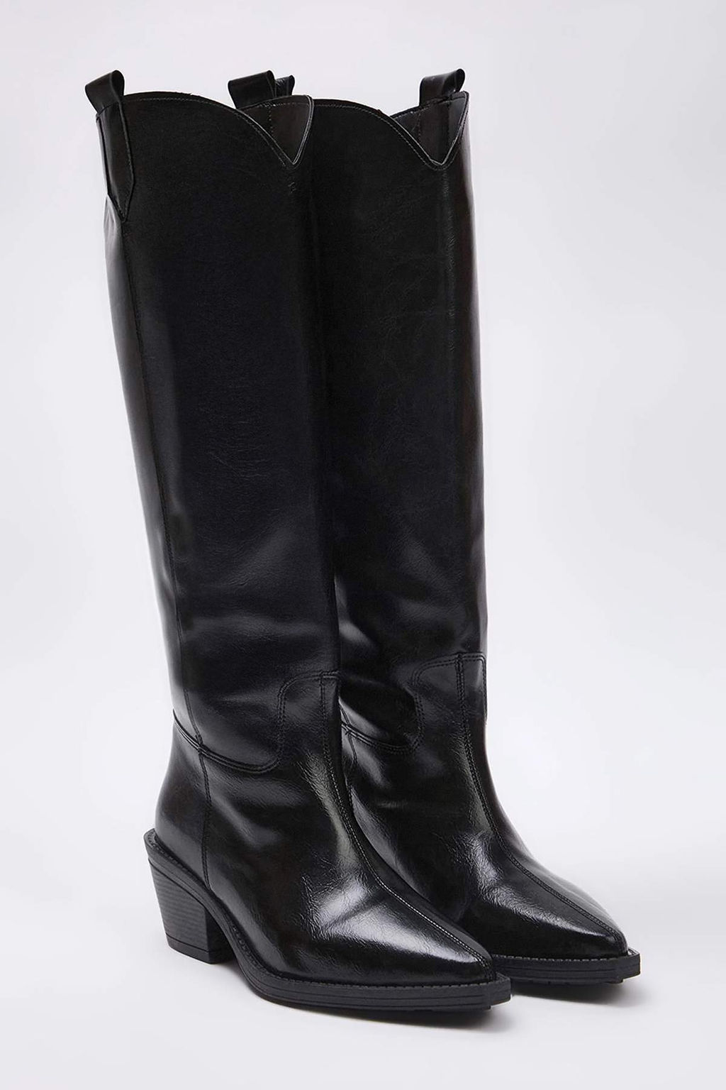 Kahverengi Suet Sivri Burun Blok Topuklu Kad?n Kovboy Cizme TAKAW26CZ00038 - Trendyolmilla фото 6