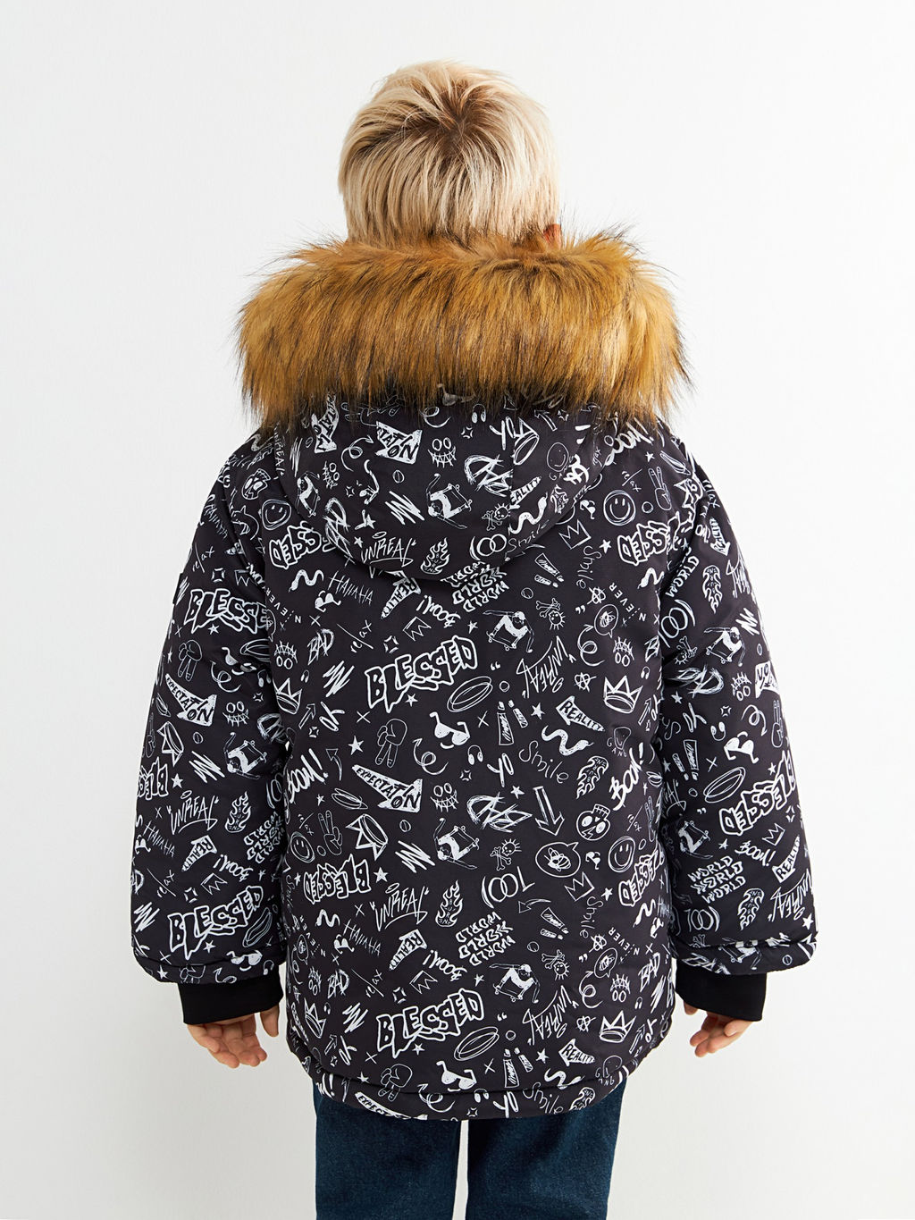 ACOOLA / Куртка детская для мальчиков Japa черный принт  фото 4