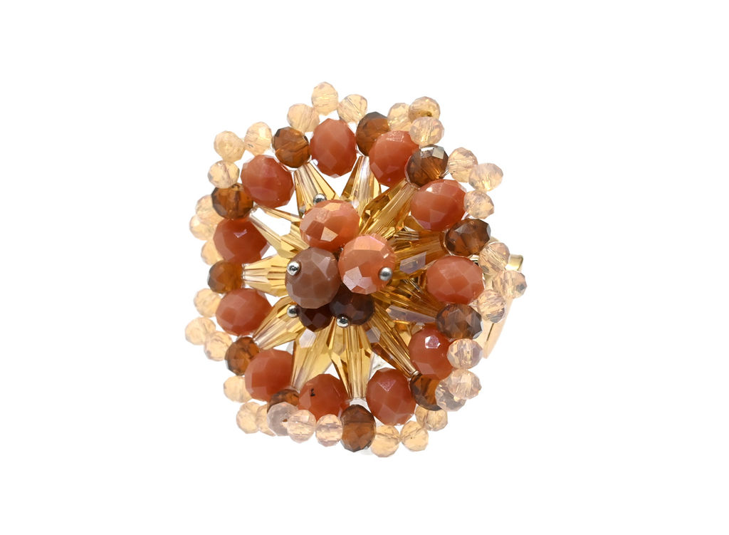 Кольцо из циркона цв.цитрин Радуга камня