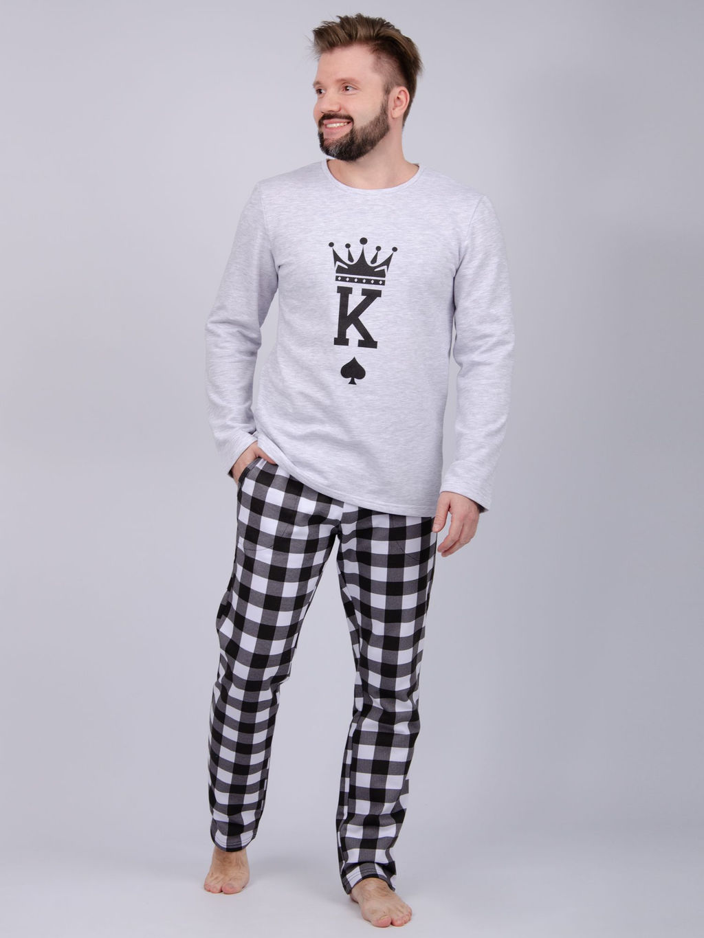 Пижама Карты 2, футер начёс - Малина фото 2