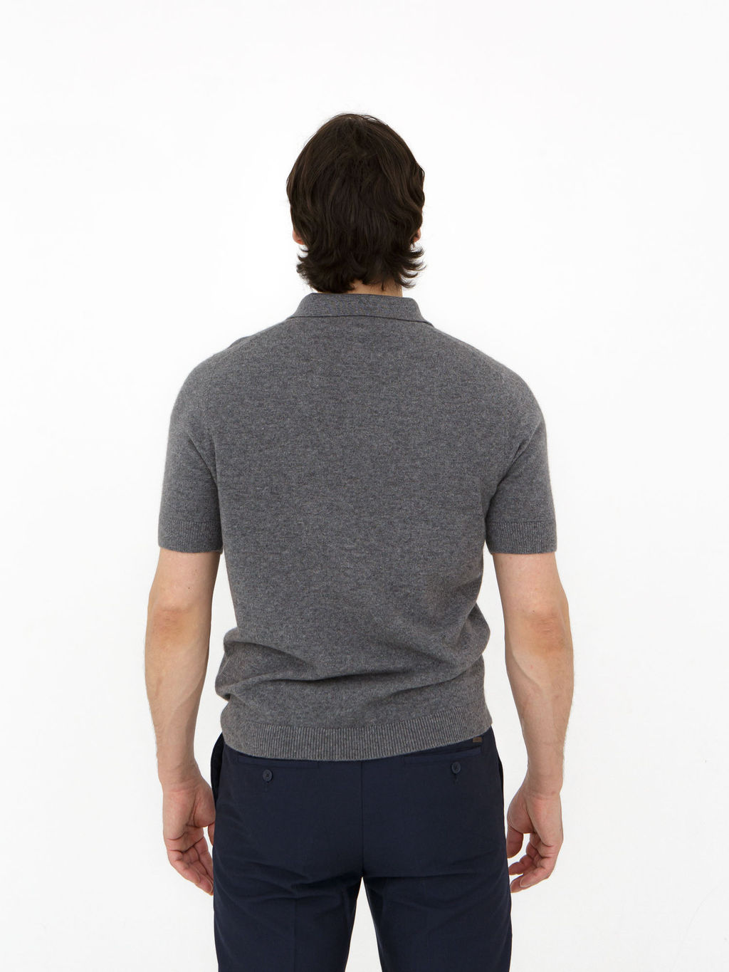 Джемпер-поло из кашемира 17075 графит