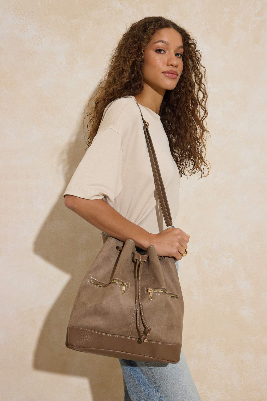 Vizon Suet Buzgulu Mini Boy Kad?n Omuz Cantas? TAKSS26OC00035 - Trendyolmilla фото 2