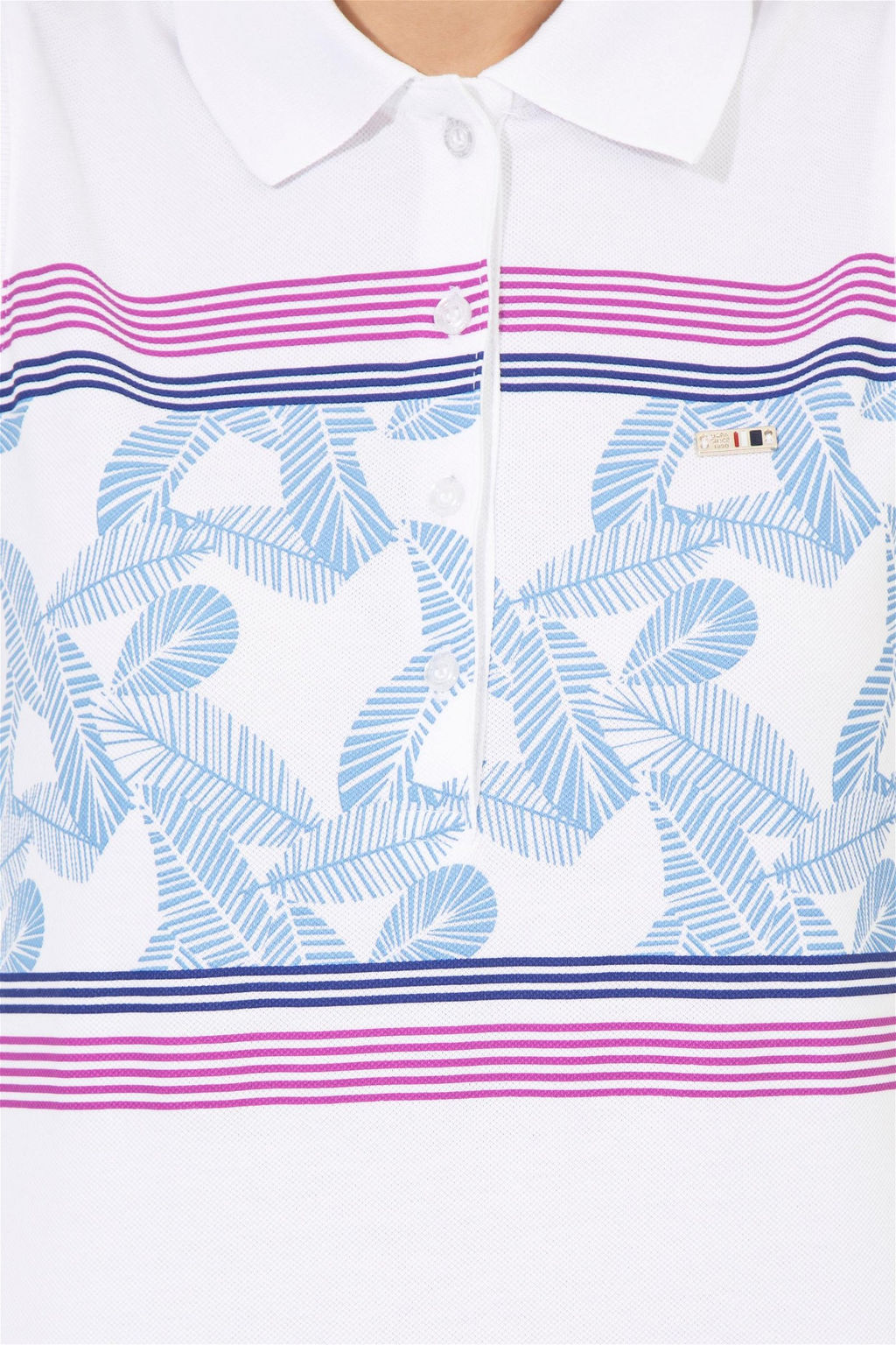 Женская фиолетовая футболка без рукавов с воротником-поло Неожиданная скидка в корзине - U.s. polo assn фото 6