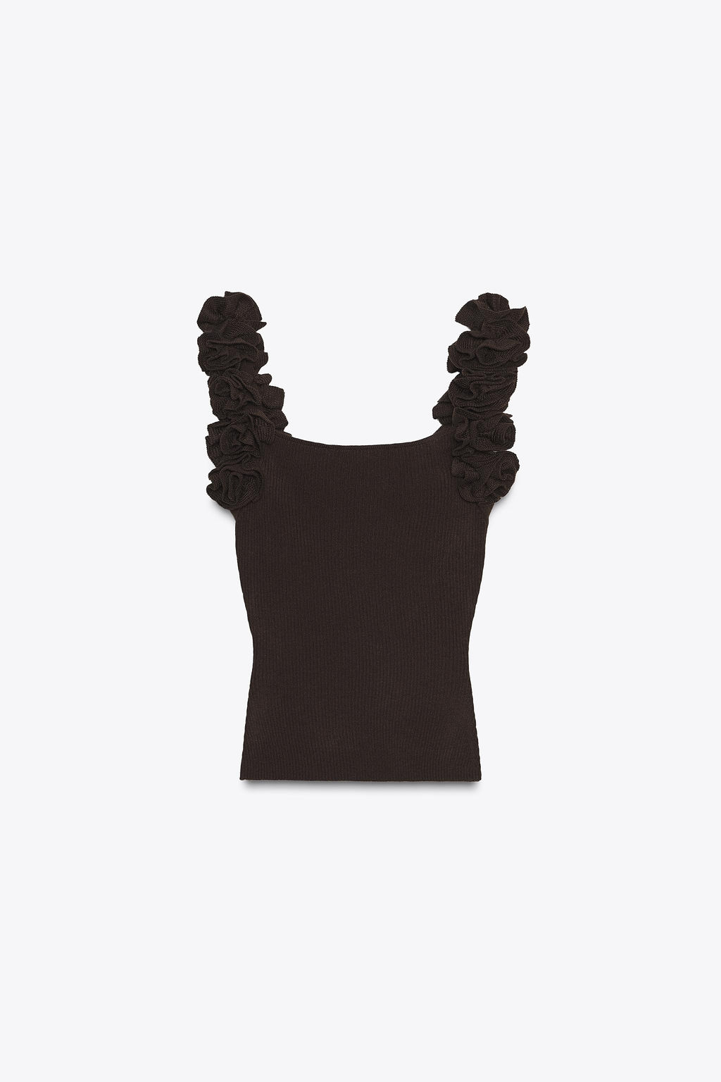 KNIT TOP WITH FLORAL STRAPS - Zara фото 7