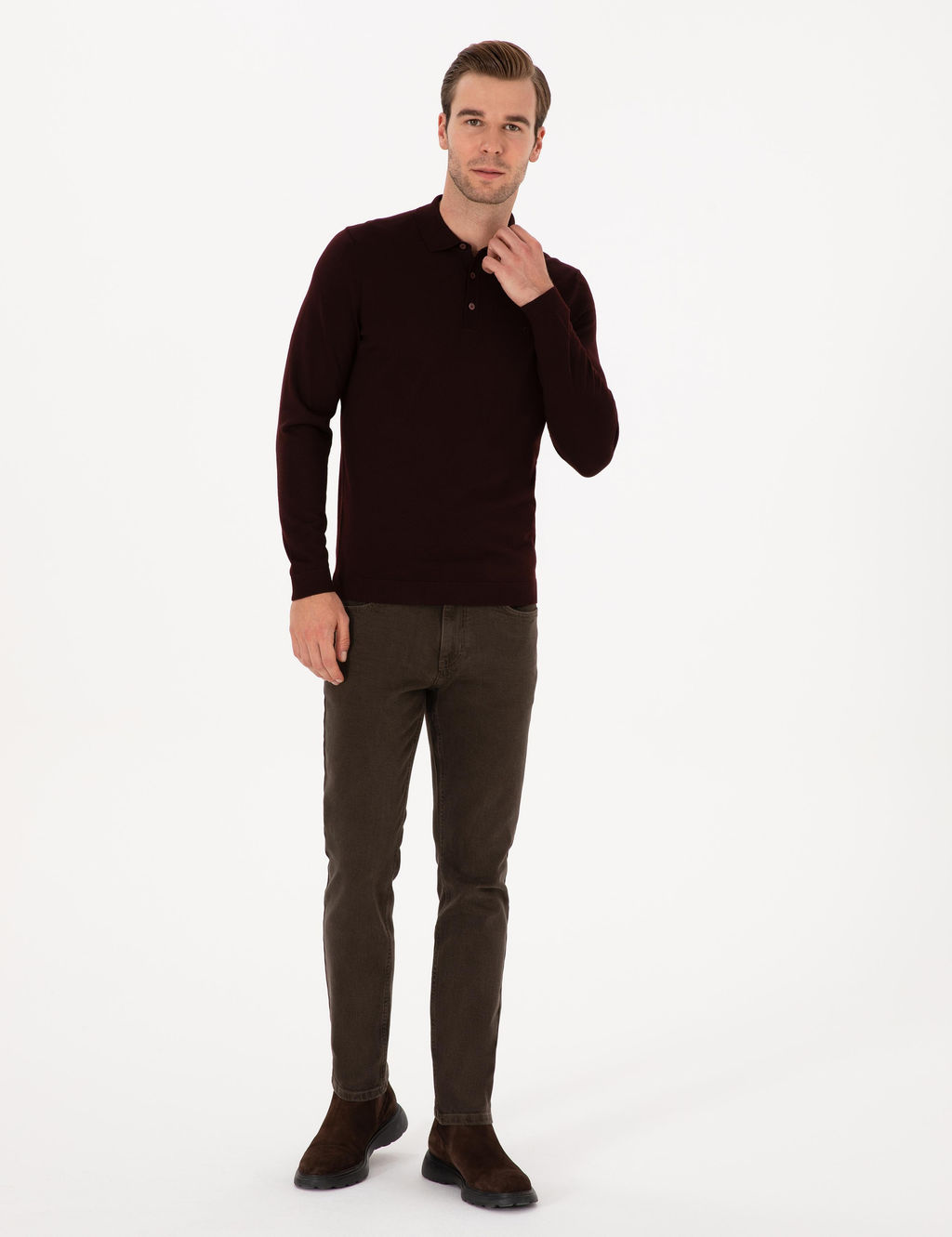 Bordo Slim Fit Basic Kazak - Cacharel фото 4