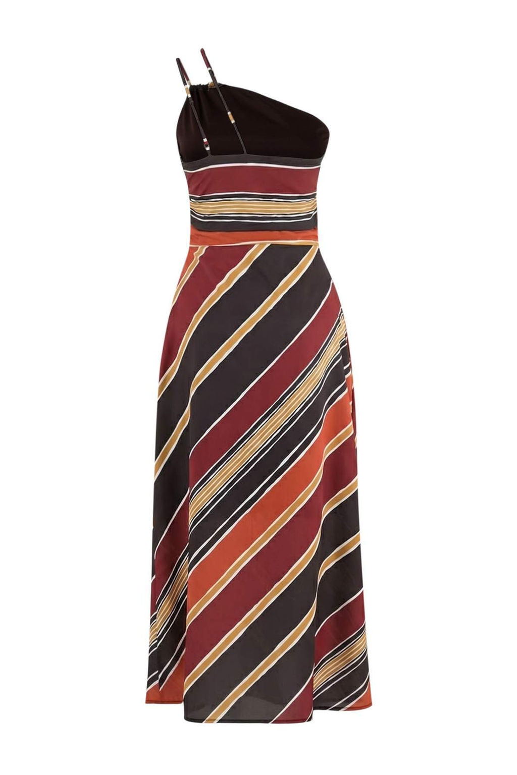 Cok Renkli Cizgili Maxi Dokuma Elbise TWOSS26EL00233