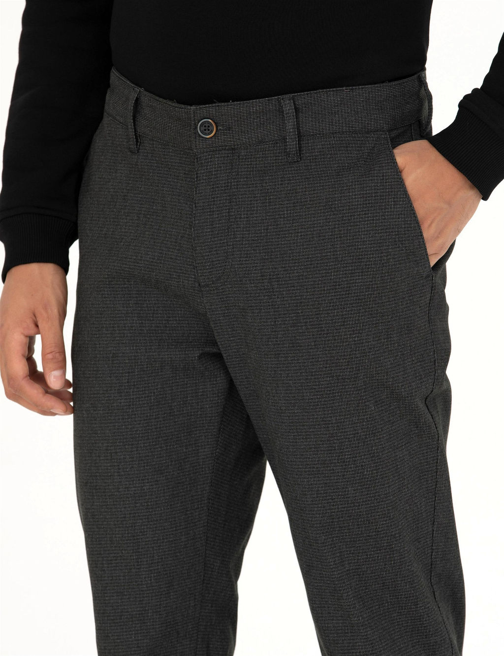 Haki Slim Fit Kanvas Pantolon - Pierre cardin фото 6