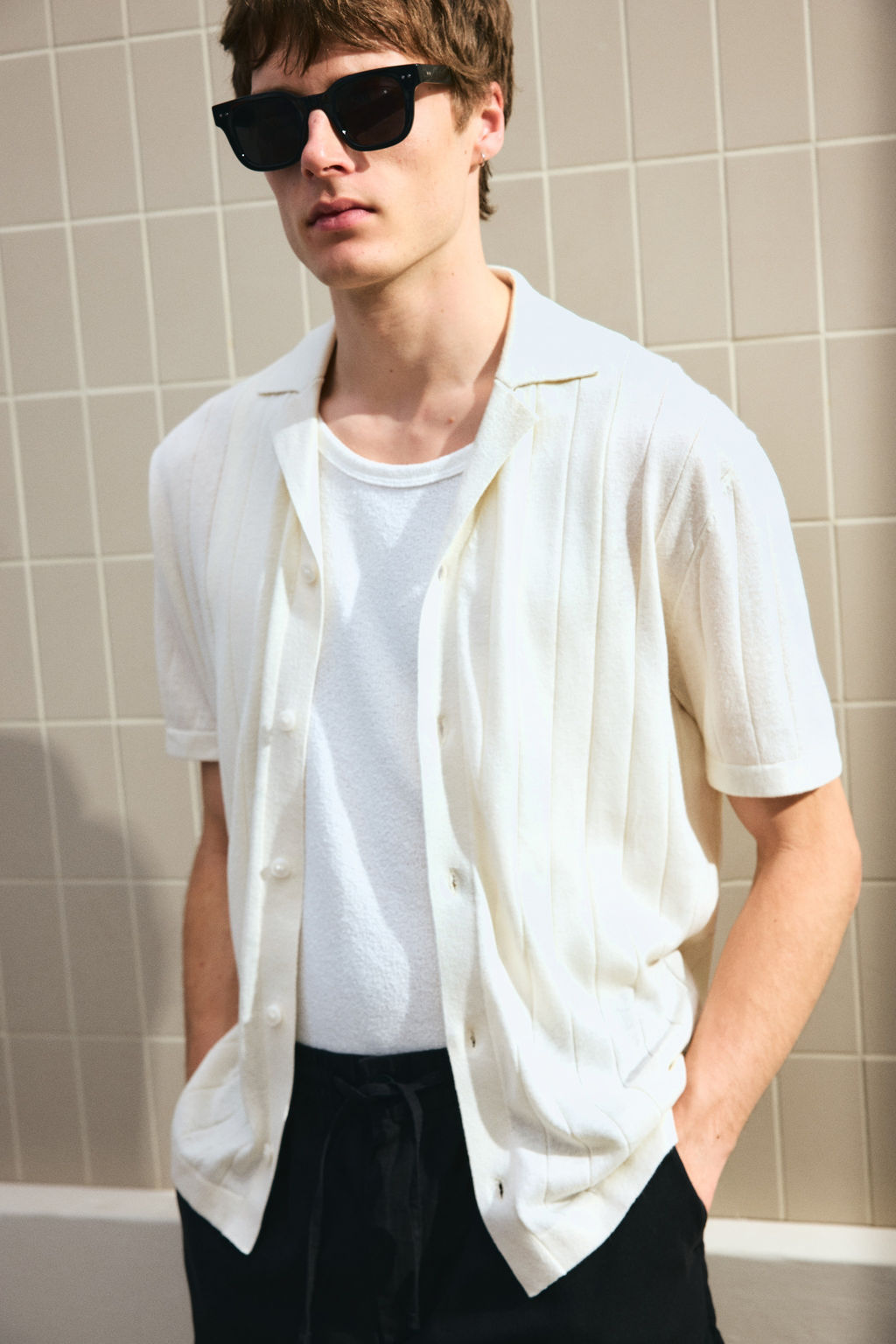 Camisa resort en mezcla de lino Regular Fit - H&m фото 4