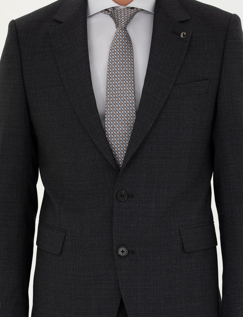 Черный костюм узкого кроя - Cacharel фото 6