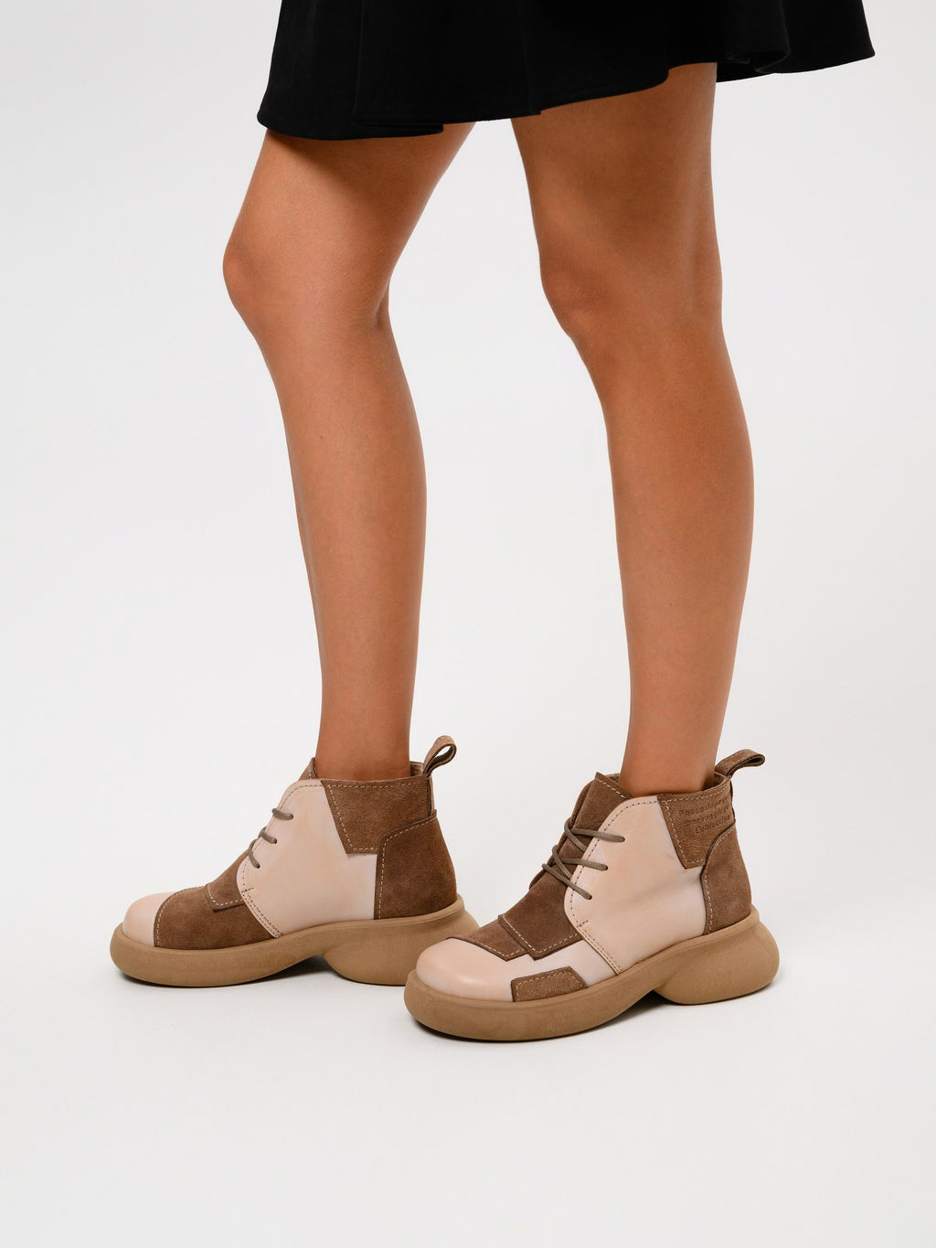 Ботинки EDART 305.927 ka. Вакса пудра+серо коричневая замша/байка - Ed'art фото 7