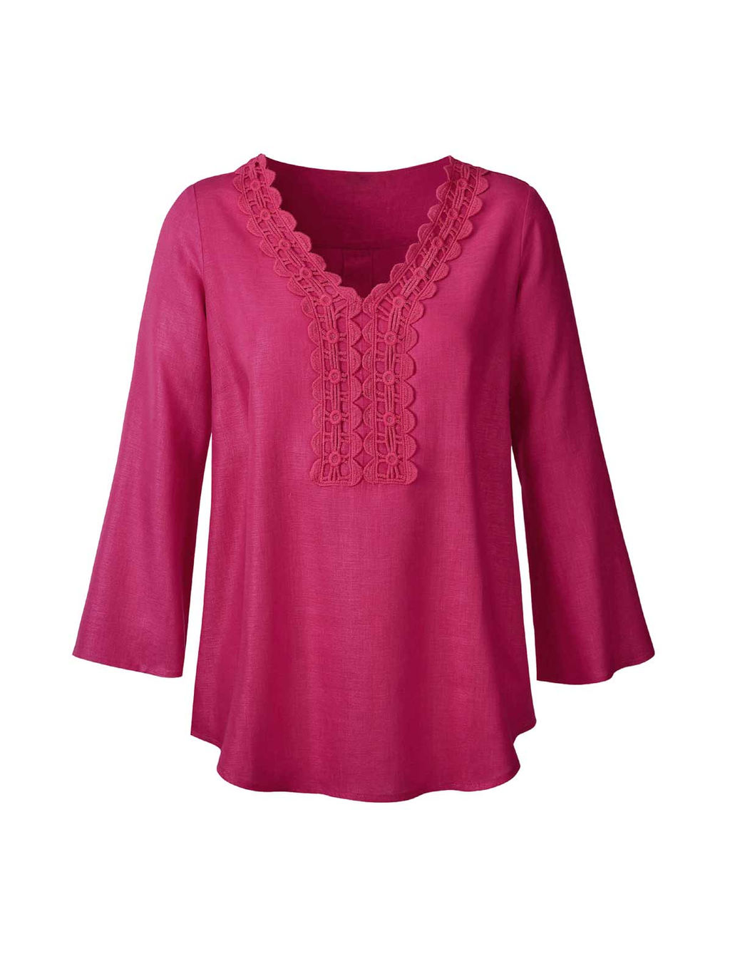 Блузка, ярко-розовая - Linea tesini фото 2