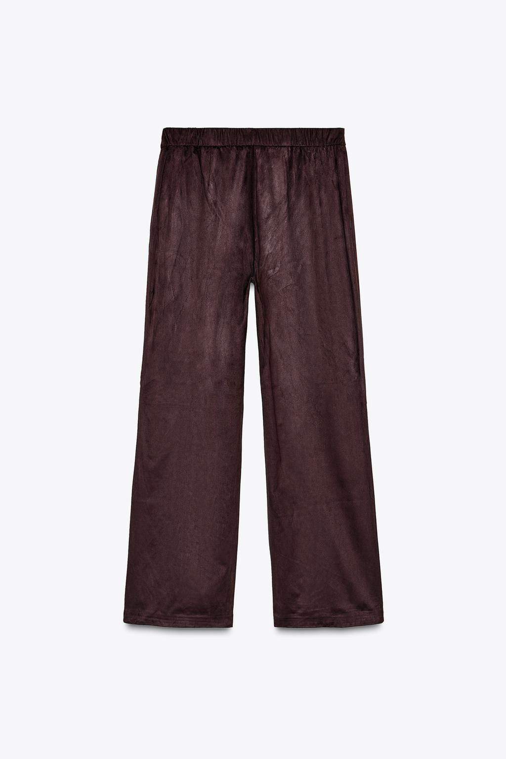 FAUX SUEDE TROUSERS - Zara фото 3