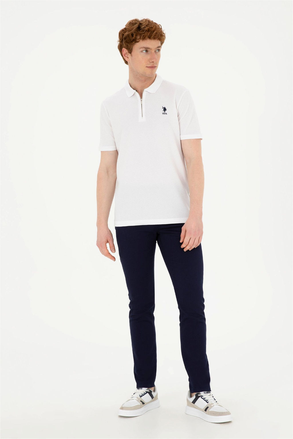 Мужская белая футболка Неожиданная скидка в корзине - U.s. polo assn фото 4