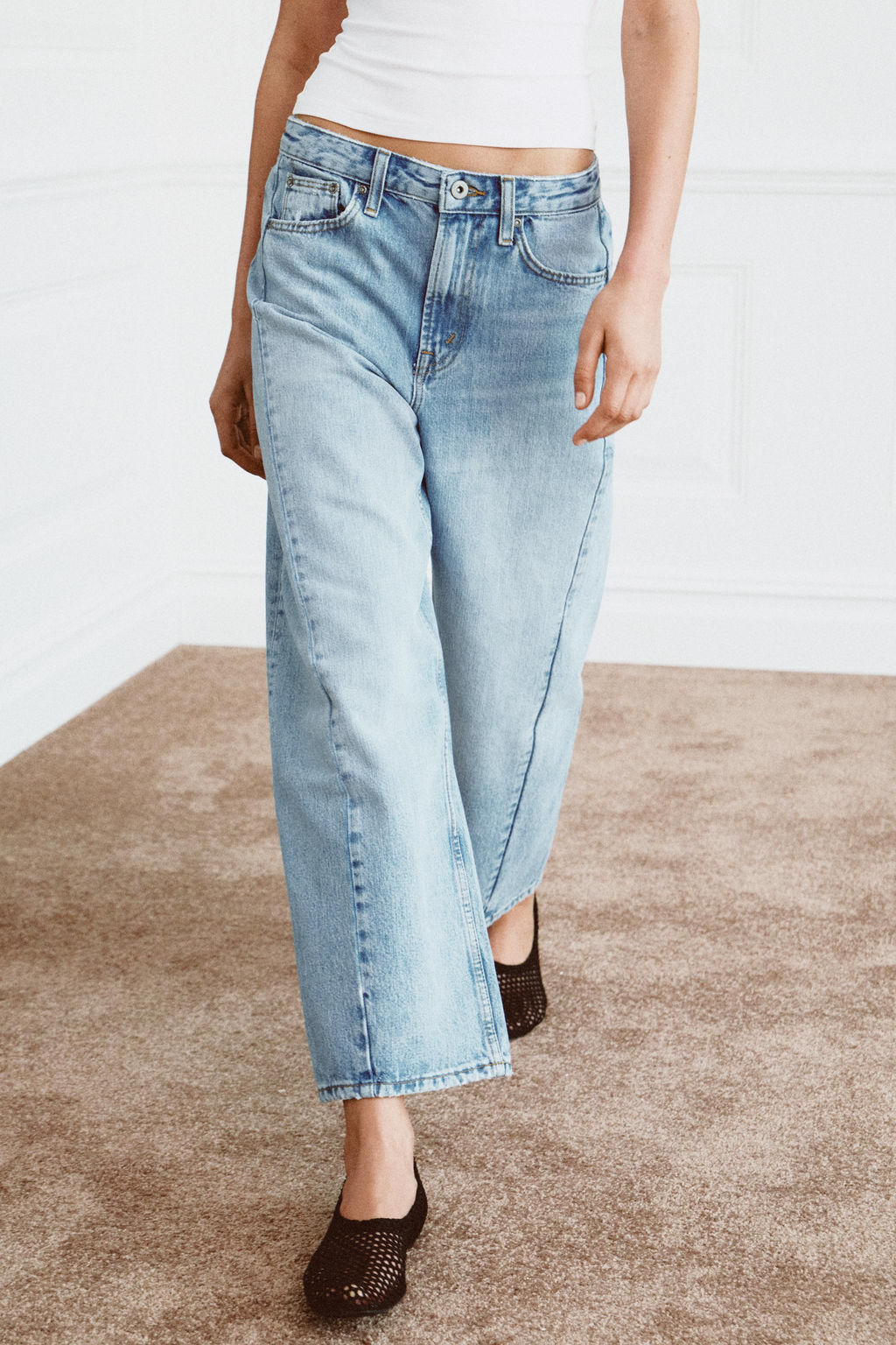 JEANS ZW COLLECTION ANKLE RELAXED TIRO MEDIO / Azul claro - Zara фото 2