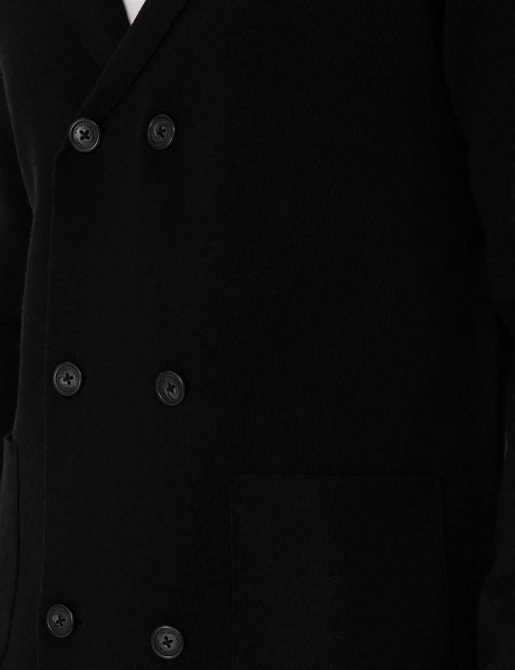 Siyah Slim Fit Y_n Kar___ml_ D__meli Triko H_rka - Pierre cardin фото 7