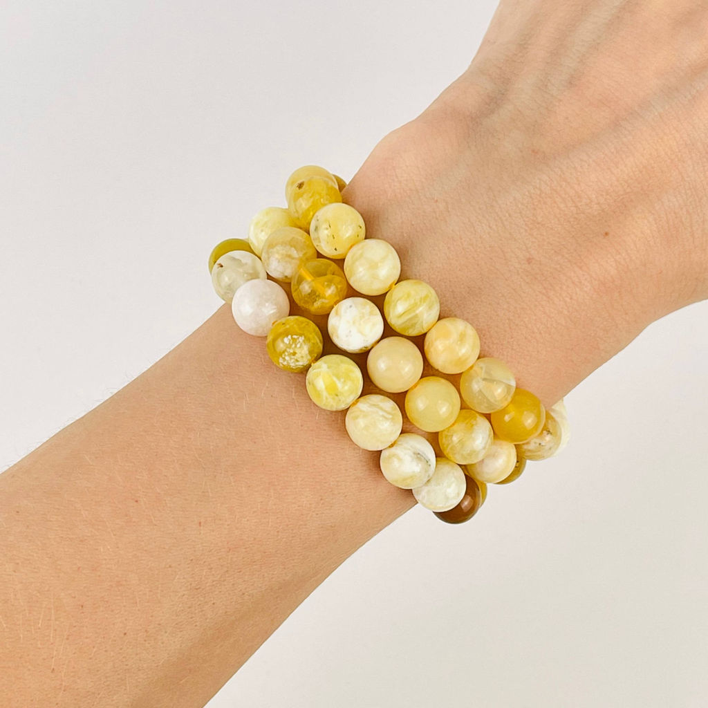 Бусины для украшений из желтого Опала (46 бусин) 39 см