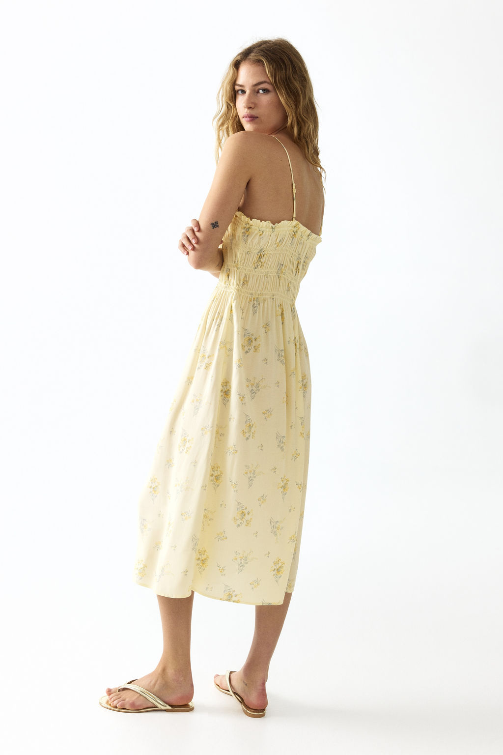 Smocked strappy dress - H&m фото 6